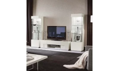 Комплект мебели в гостиную Alf Group Canova (Тумба ТВ + 2 витрины) PJCV0683BI + KJCV630BI