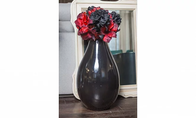 Unico Italia Ваза H.65 Ceramica Nero Lucido VAS004 VNL